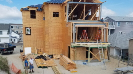 Under construction Hampton Beach, NH oceanfront home being built by Don Madore custom home design and construction. Serving New Hampshire, Maine and Massachusetts.